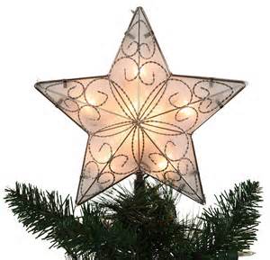 White star on Christmas tree