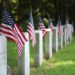 Memorial Day American flags in cemetery.www.sallymatheny.com