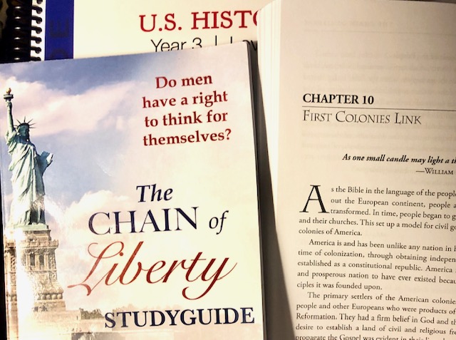 Chain of Liberty book cover for review of Pathway to Liberty History Curriculum
