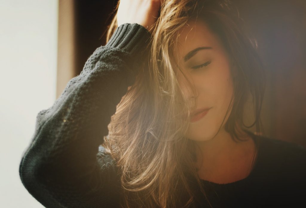 Woman praying.