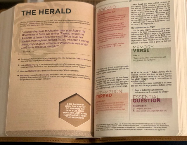 Inside of Essential Teen Study Bible