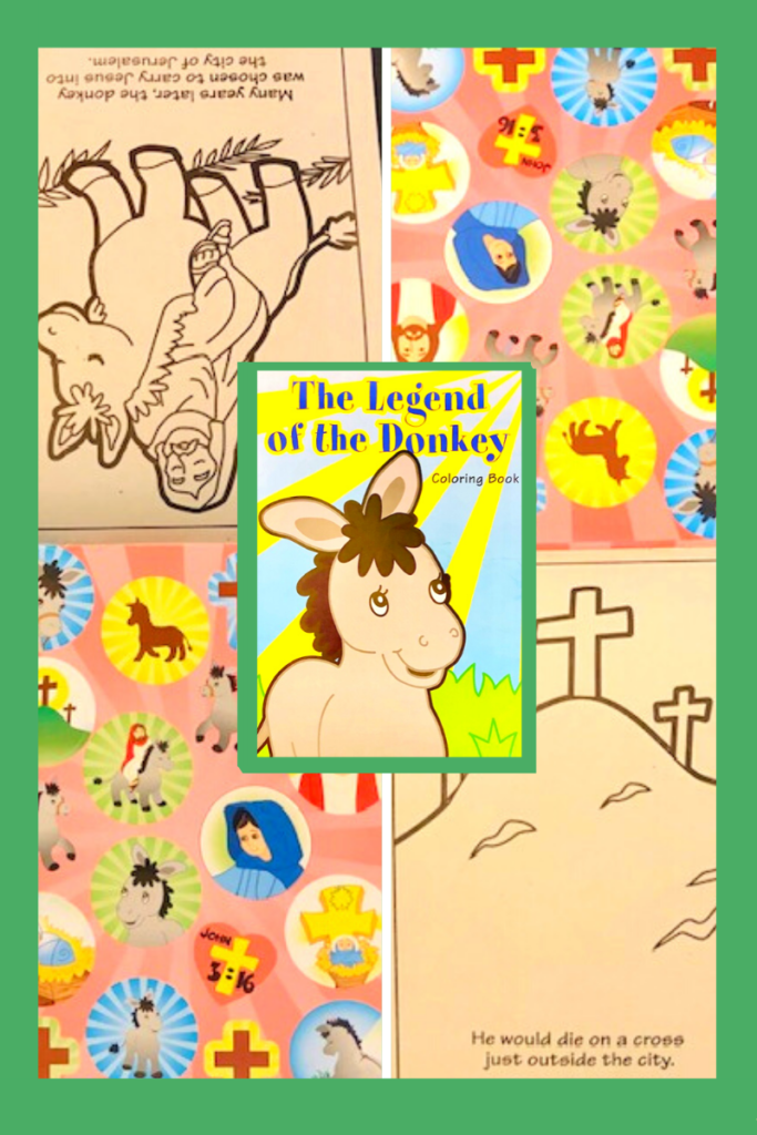 The Legend of the Donkey coloring and sticker book.