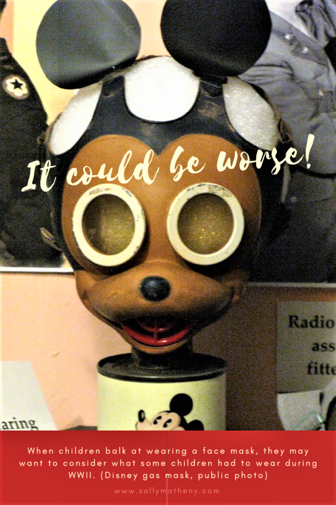 Mickey Mouse gas mask used by children during WWII. 