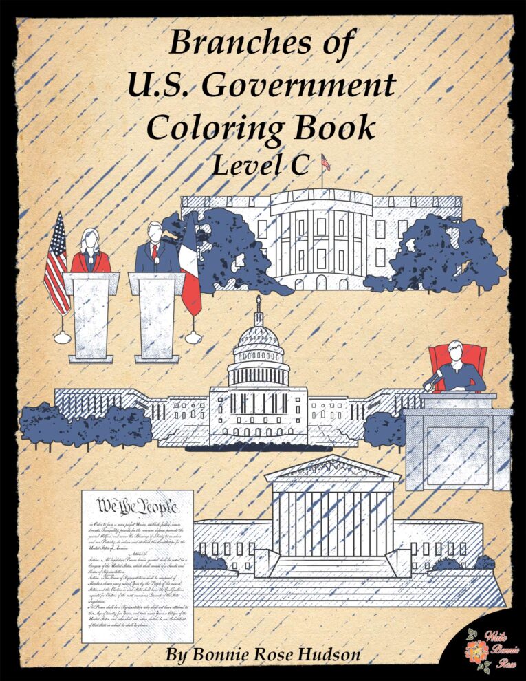 WrtieBonnieRose resource: Branches of the U.S. Government- Coloring Book C