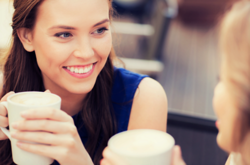 Change Conversation- Woman with coffee