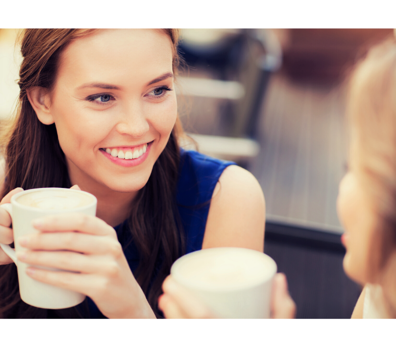 Change Conversation- Woman with coffee