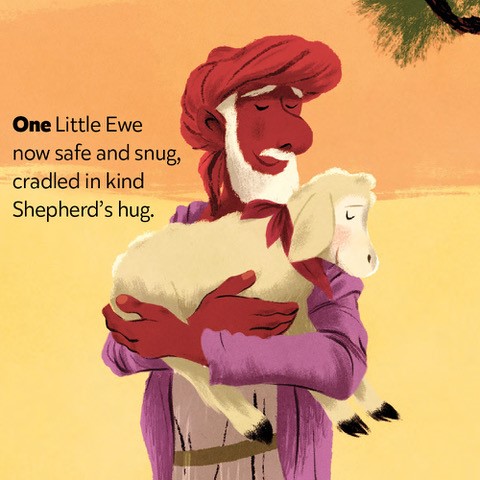 Interior page of LITTLE EWE. Photo used with permission of Laura Sassi's publisher, 2021.