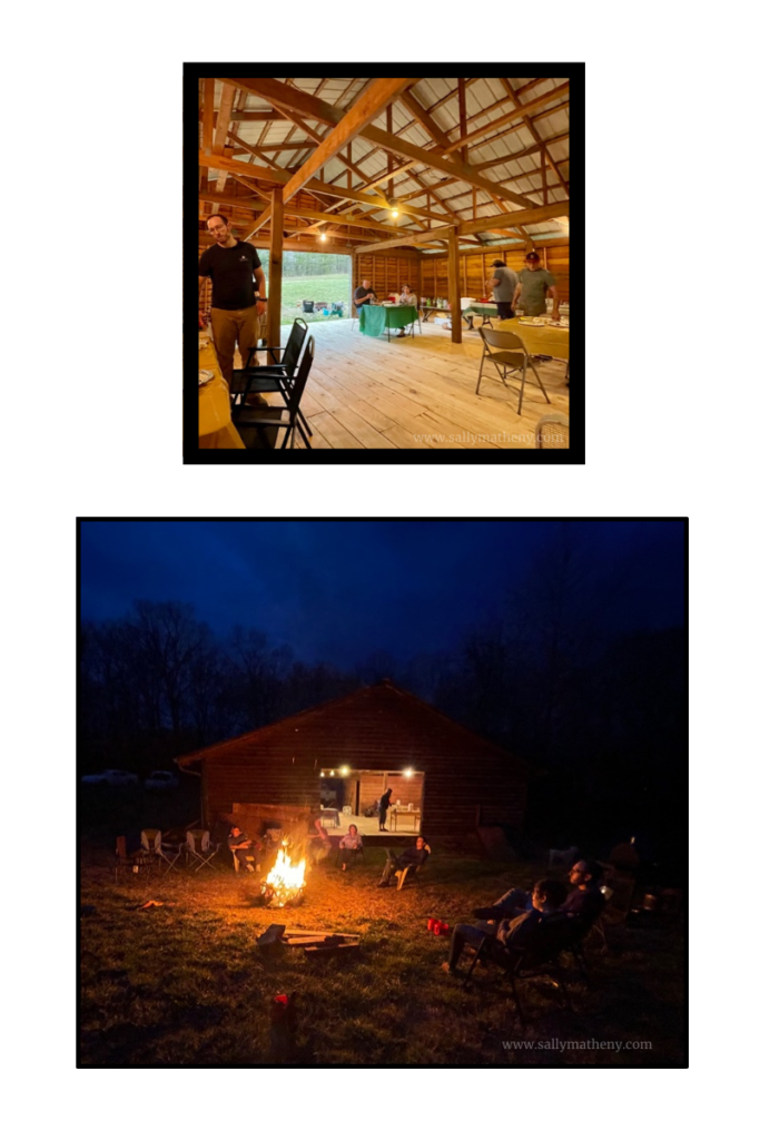 Get creative and muster the muscle to create a special gathering place but don't hesitate to celebrate before the project is complete. Photo of family celebrating at the barn.