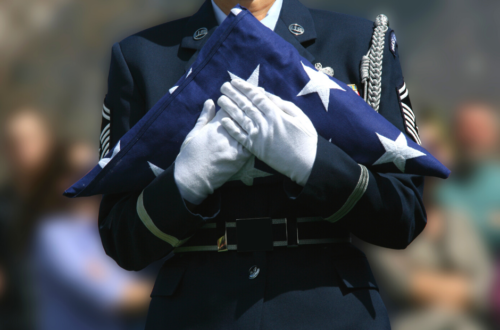 Memorial Day (shows military funeral)