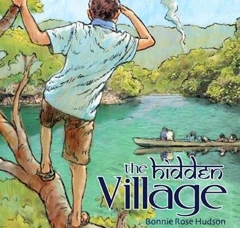 The Hidden Village book cover shows boy in mangrove tree.