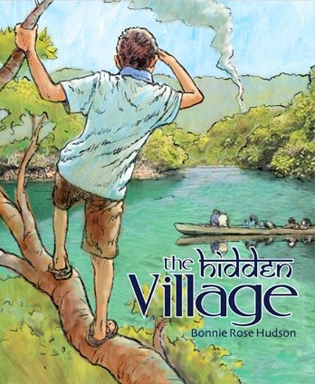 The Hidden Village book cover shows boy in mangrove tree.