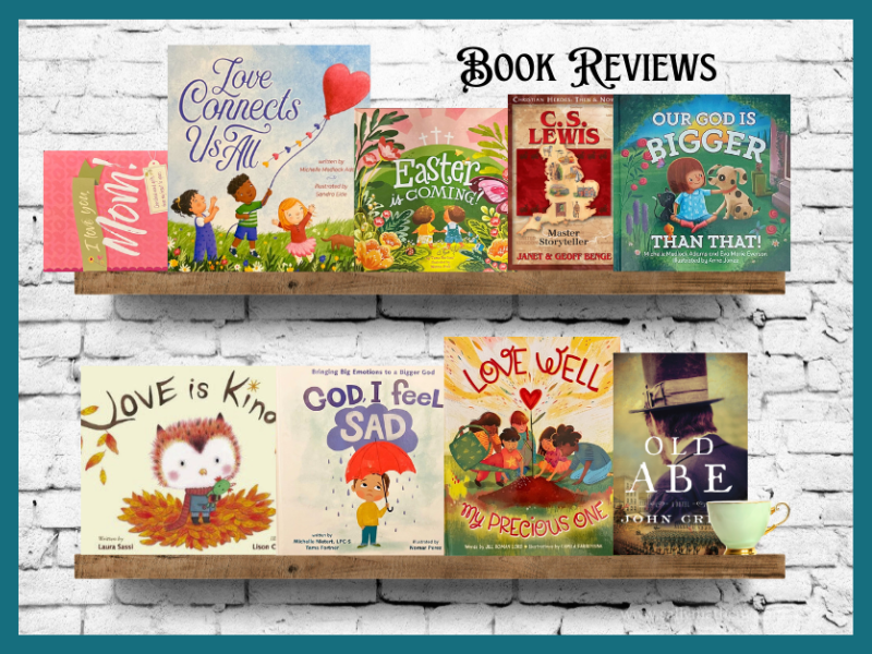 Book Reviews - Shows two shelves of books