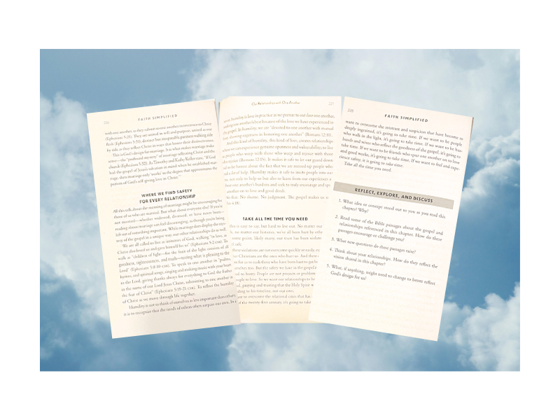 Excerpt of three pages from Faith Simplified by Aaron Armstrong.