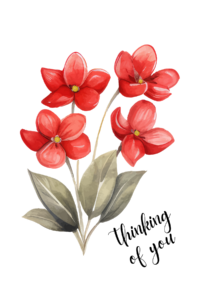 (Red Flowers) Thinking of You graphic